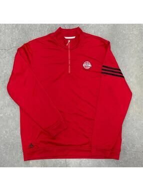 Adidas NBA Detroit Pistons Quarter Zip Fleece Sweater